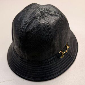 Gucci Horsebit Lambskin Leather Bucket Hat